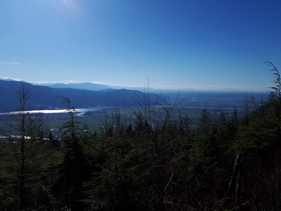 the view of the fraser valley from the Dewdney Grind.