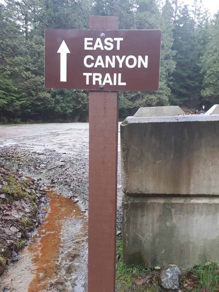 East Canyon Trail sign at Golden Ears Provincial Park