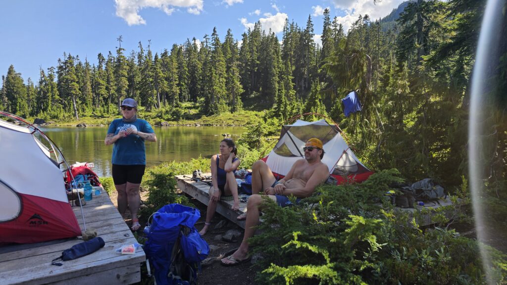 campground spot in the Circlet Lake Campground area. Duck pond.